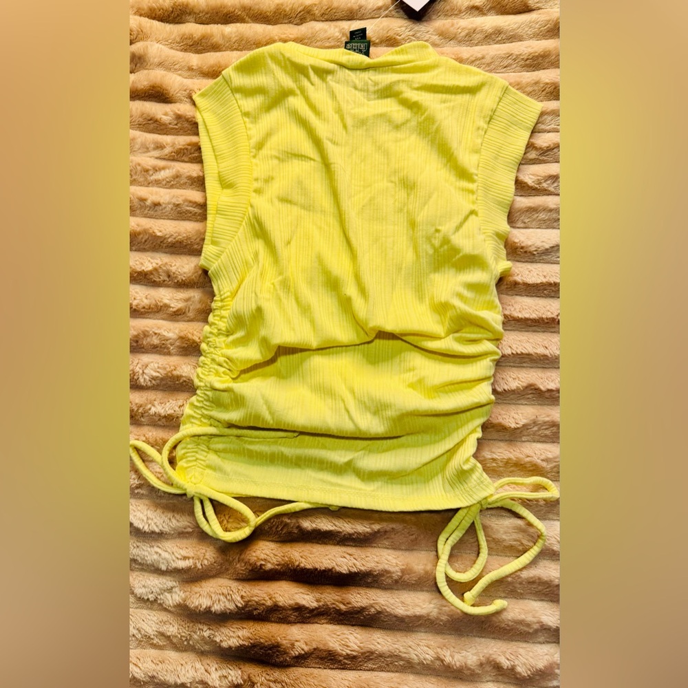 🌞 Wild Fable Ribbed Side-Tie Crop Top — XXS — NWT - Picture 3 of 3